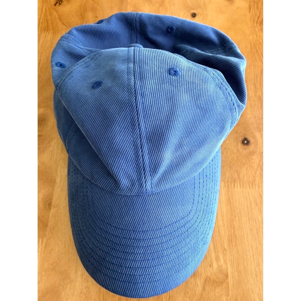 Ping Collection Golf Hat Blue Ribbed Corduroy Adjustable Leather Strap Cap Mens